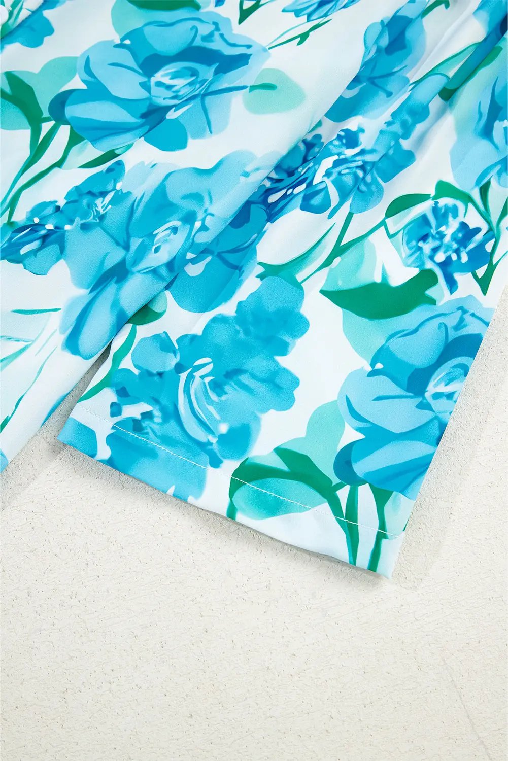 Premium Green Floral Frilled Collar Three Quarters Sleeve Elegant Shirt Dear-Lover Dropshipping